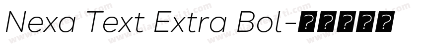 Nexa Text Extra Bol字体转换